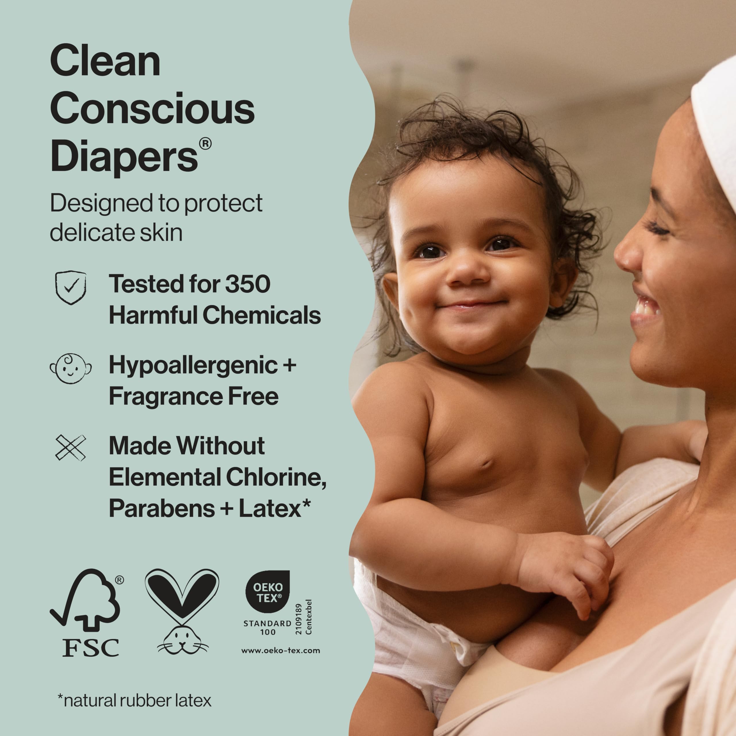 The Honest Company Comfort Dry Disposable Diapers for Sensitive Skin, Hypoallergenic, Fragrance-Free, Above It All + Pattern Play, Club Box Size 1 (8-14 lbs), 78 Count