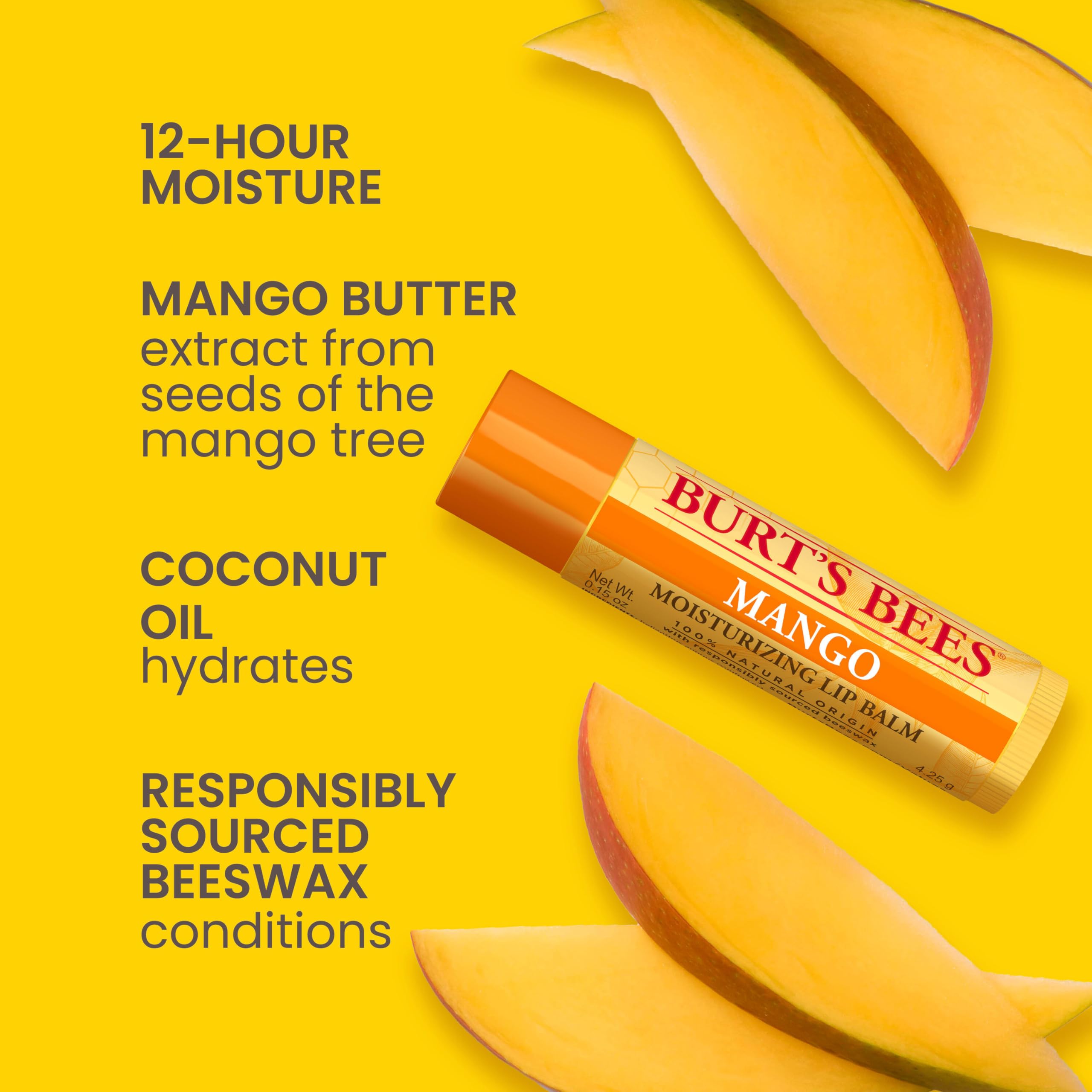 Burt's Bees 100% Natural Moisturizing Lip Balm (Superfruit)