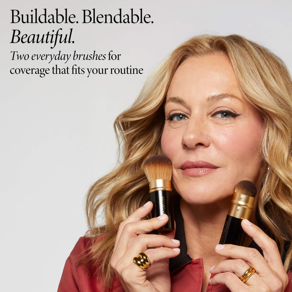 LAURA GELLER NEW YORK Blending Beauties Two-Piece Makeup Brush Gift Set for Powders and Foundation