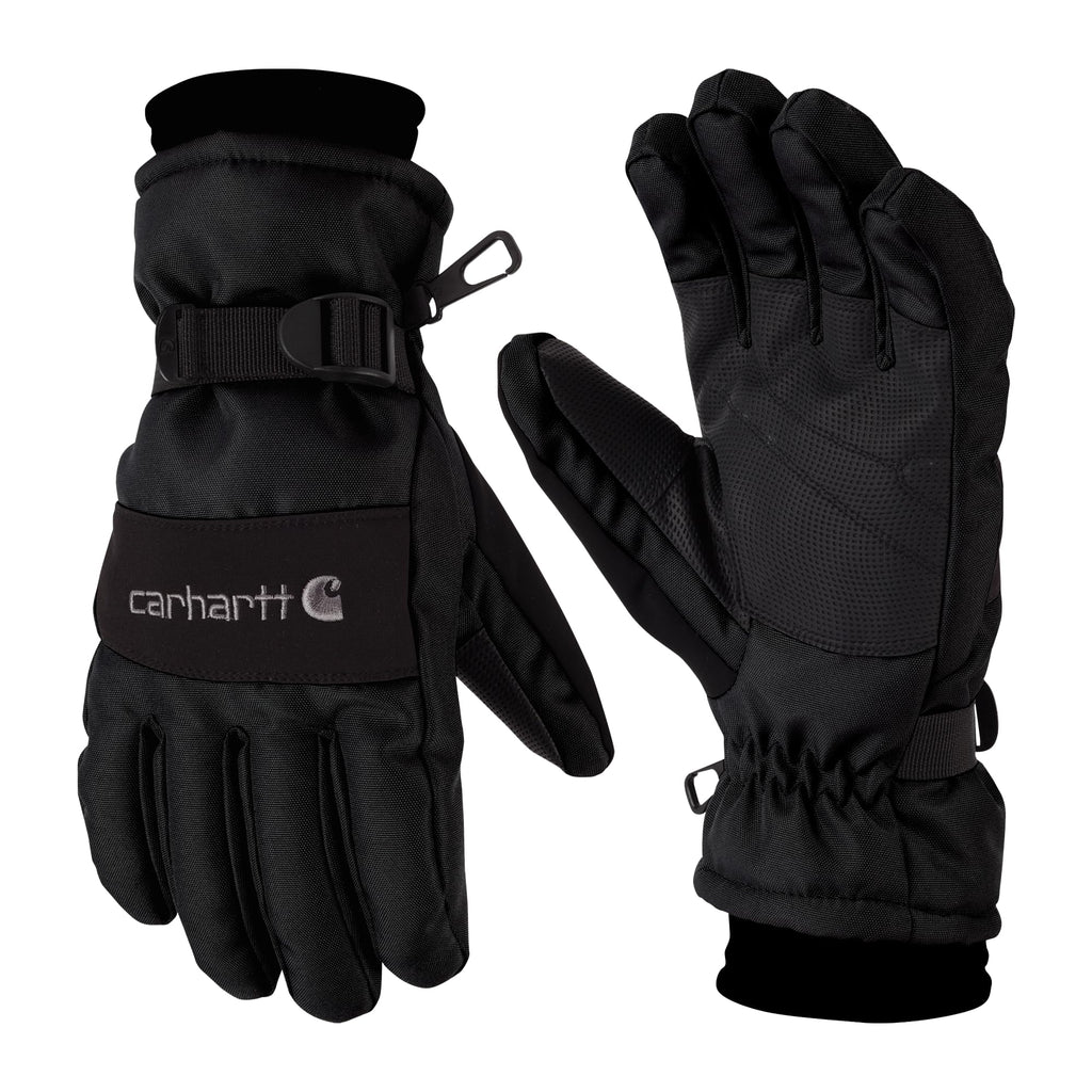 Carhartt Men's Waterproof Insulated Knit Cuff Glove, Black, Large