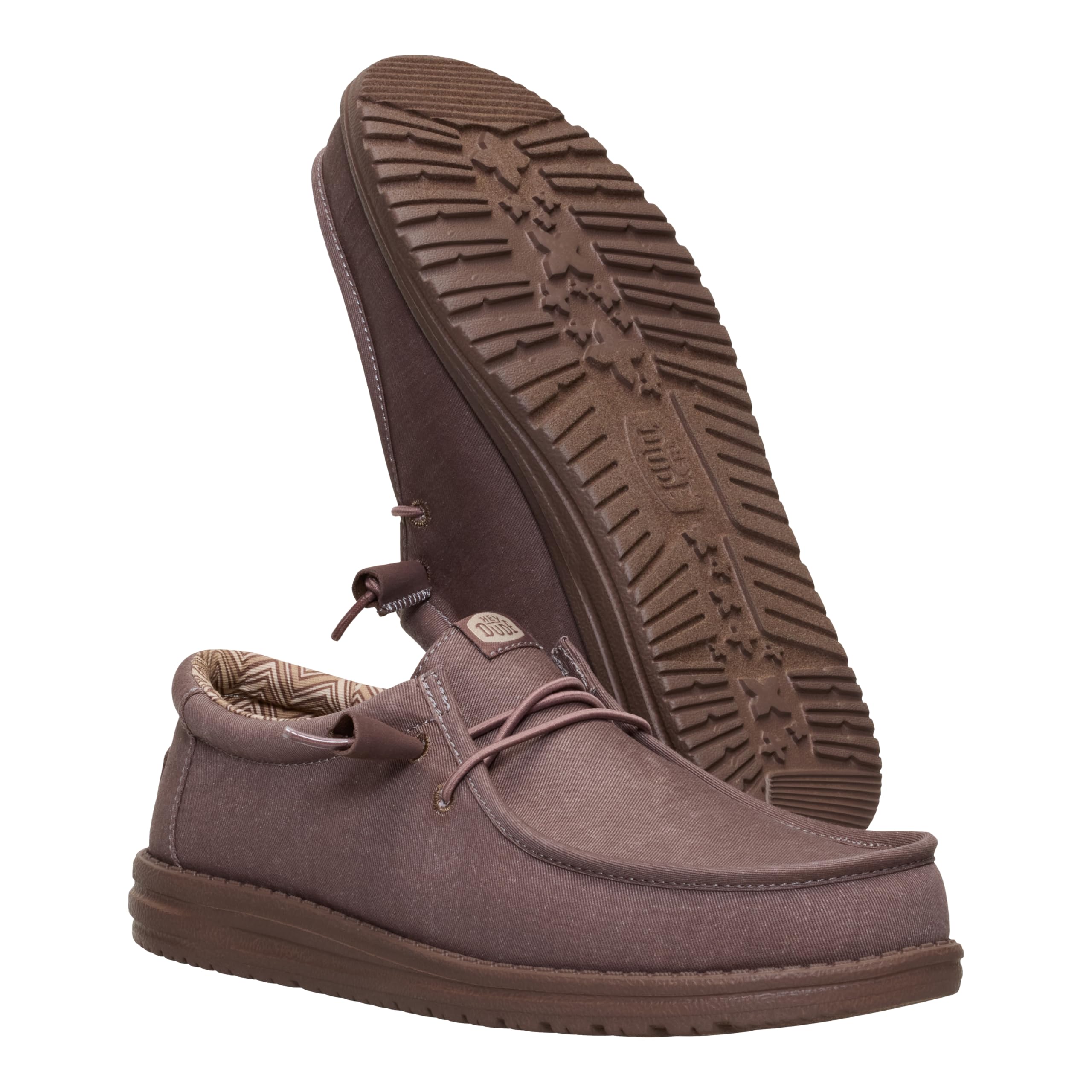 HEYDUDE Wally Stretch Canvas Deep Taupe Size 11, Men’s Shoes, Slip-on Loafers, Comfortable & Light-Weight