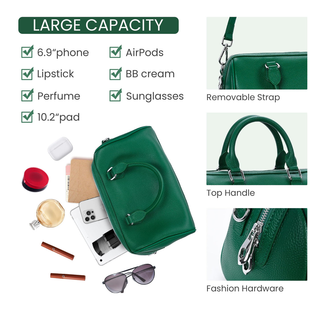 HESHE Leather Tote Bags for Women Crossbody Shoulder Purse Satchel Handbags