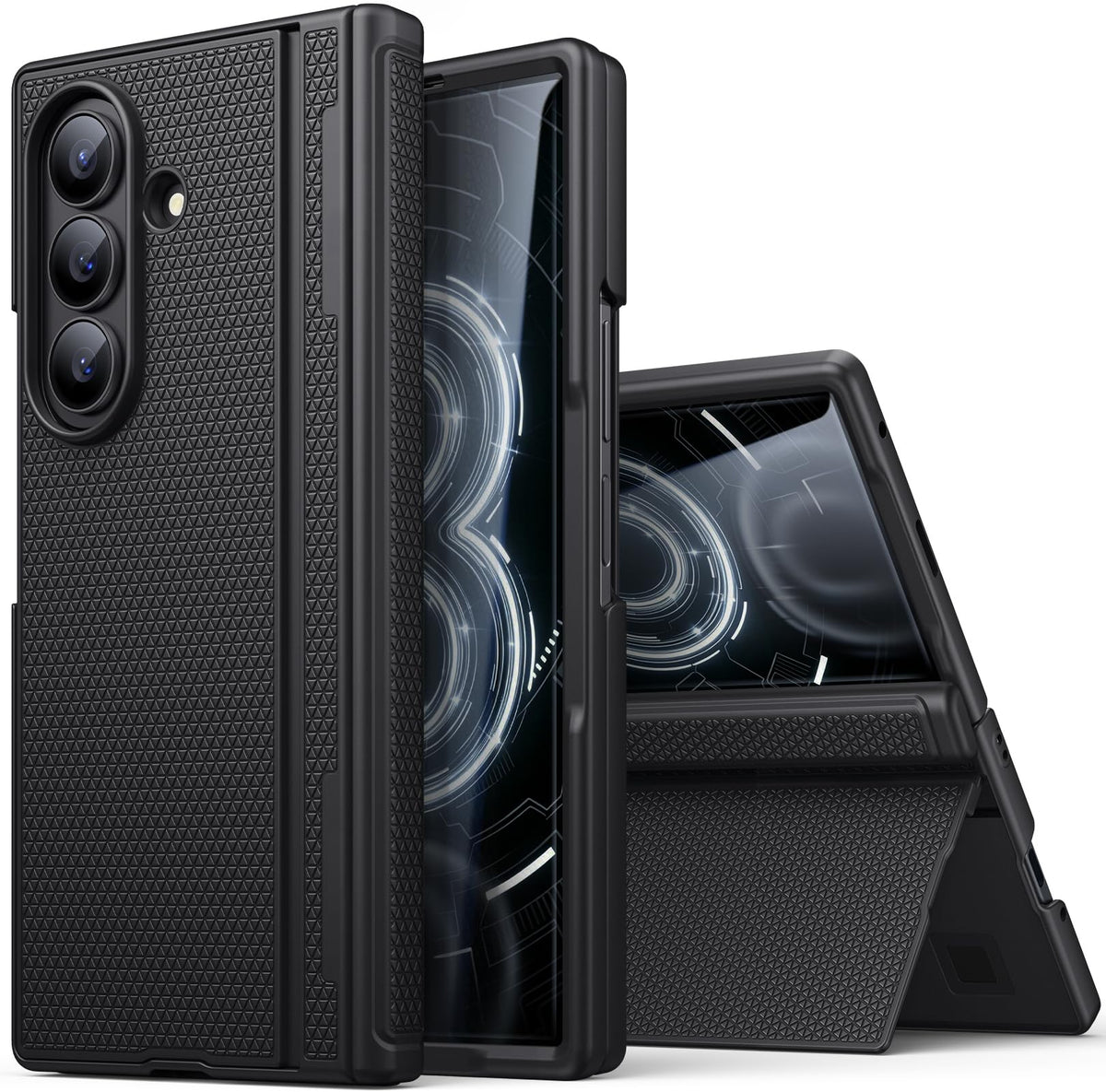 BXYJY for Samsung Galaxy Z Fold 8 Ultra Case with Stand, Black