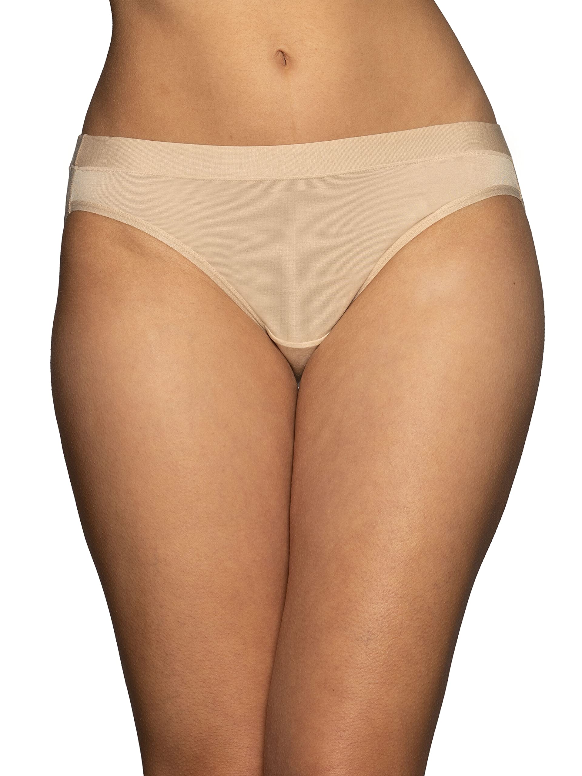 Vanity Fair womens Beyond Comfort Panties Bikini Style Underwear, Modal - Neutral, 6 US
