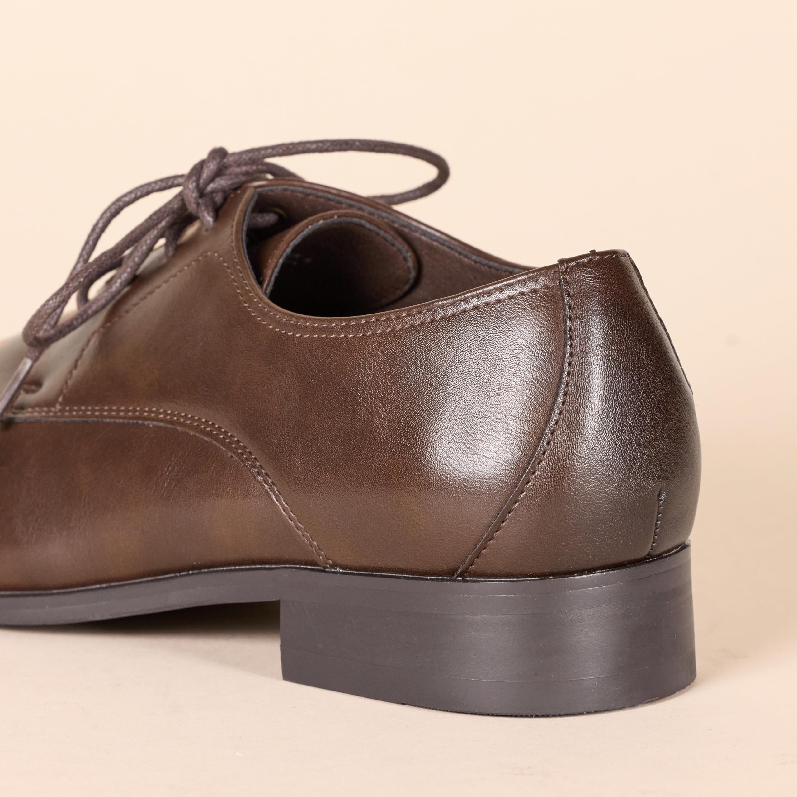 Amazon Essentials Men's Derby Shoe, Dark Brown, 9.5