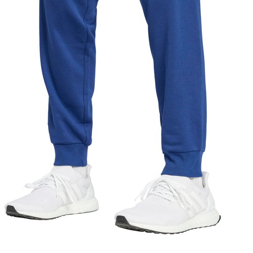 Adidas Mens Essentials Feel Cozy Fleece Sportswear Pants, Dark Blue/White, X-Large