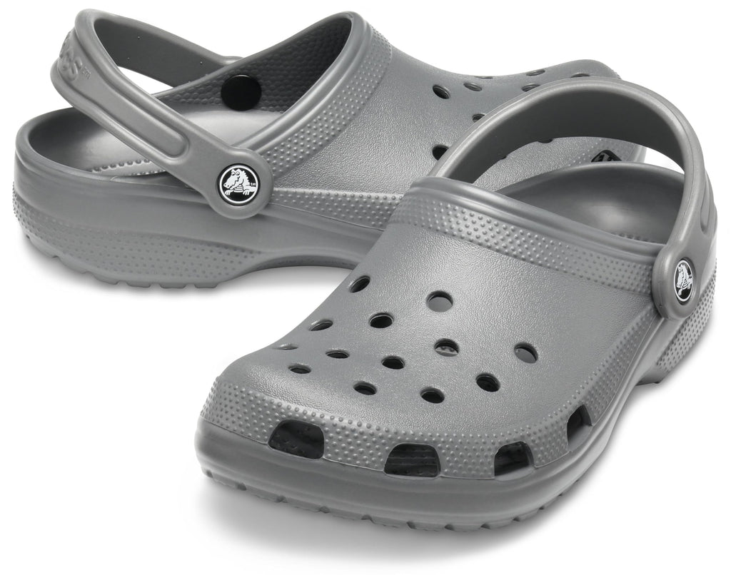 Crocs Unisex-Adult Classic Clogs, Slate Grey, 10 Men/12 Women
