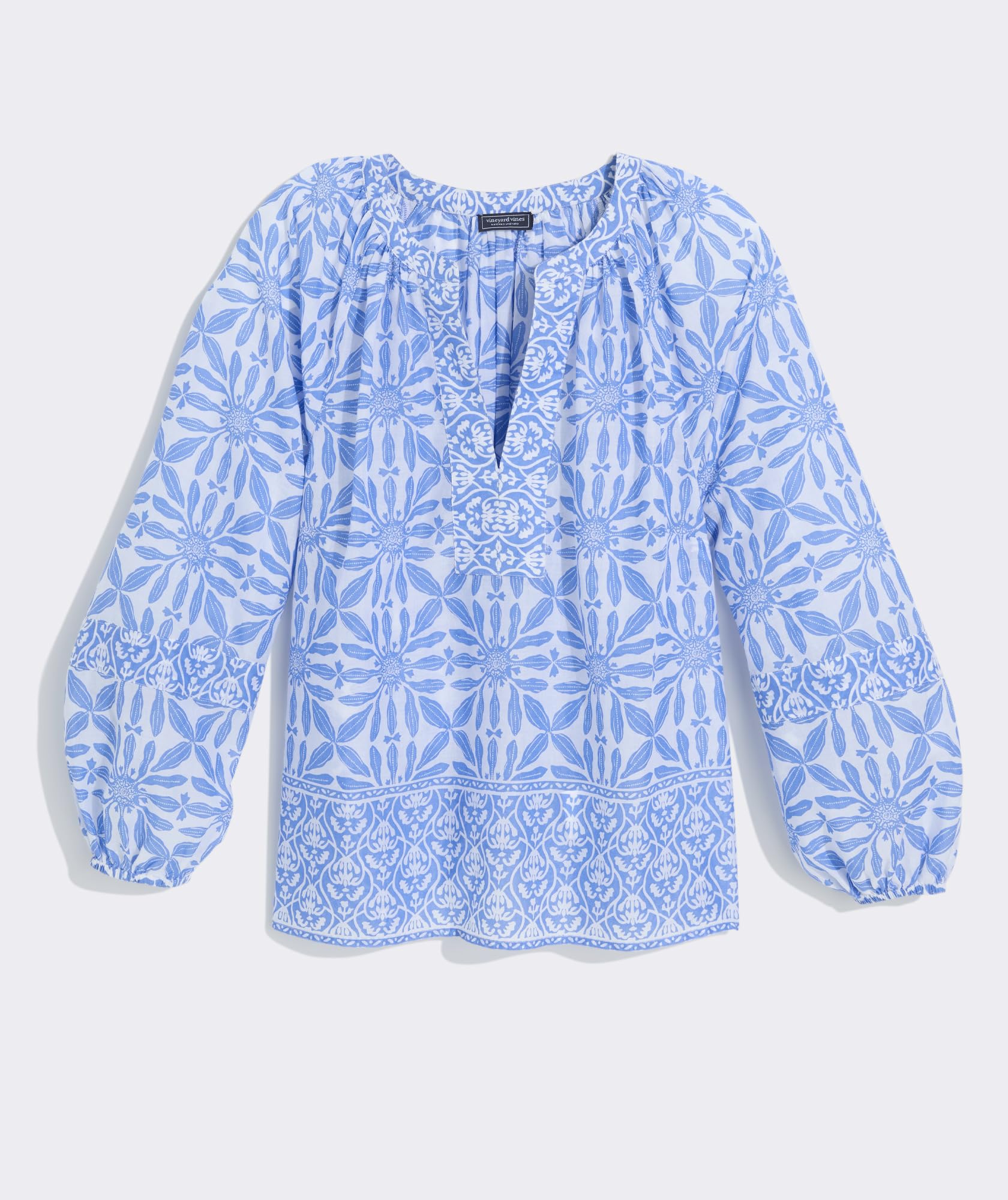 vineyard vines Emilia Top, Haven Tile Blue, XL