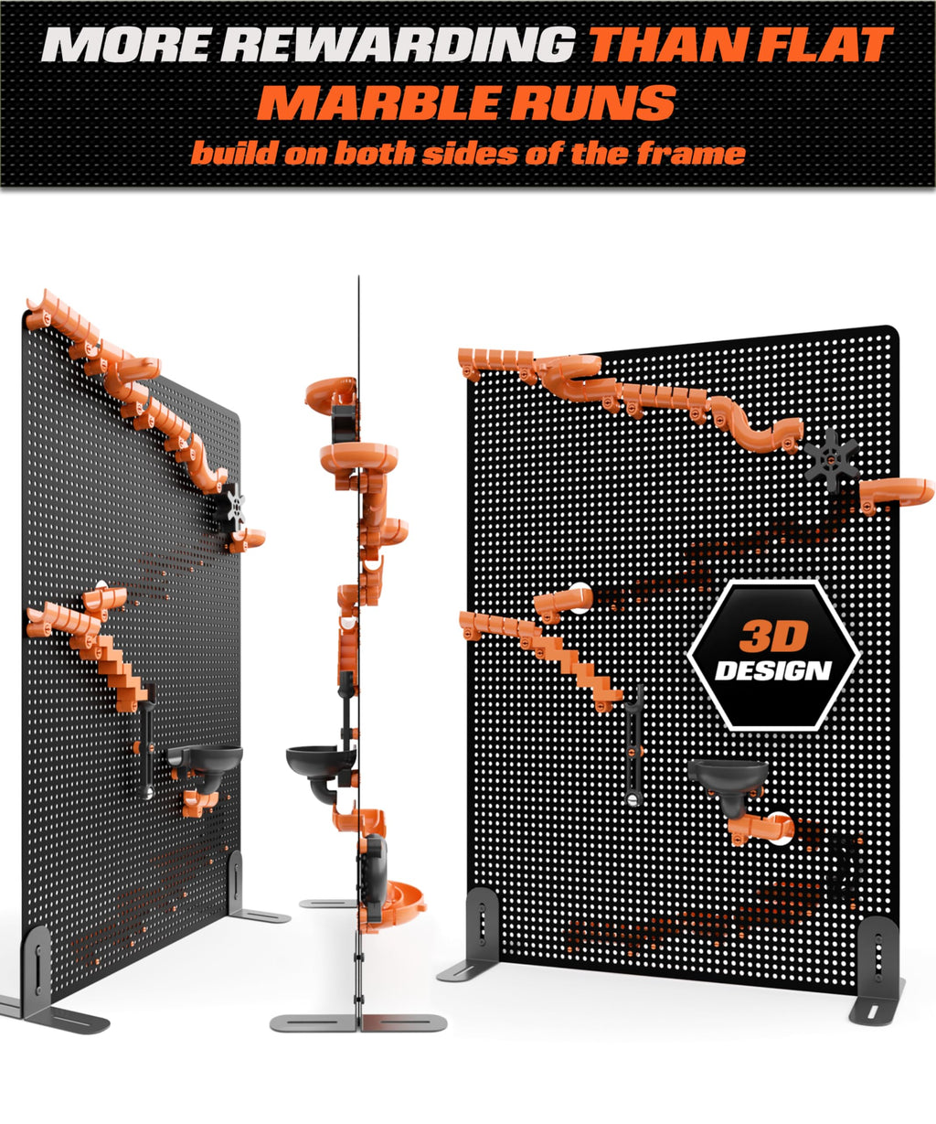 Precision Marble Run - 125 Piece STEM Building Set - Educational Learning Science Toys Kits for Kids Ages 5+ Adults - 3D Marble Maze Construction Game, Christmas Birthday Gifts for Boys, STEM Project