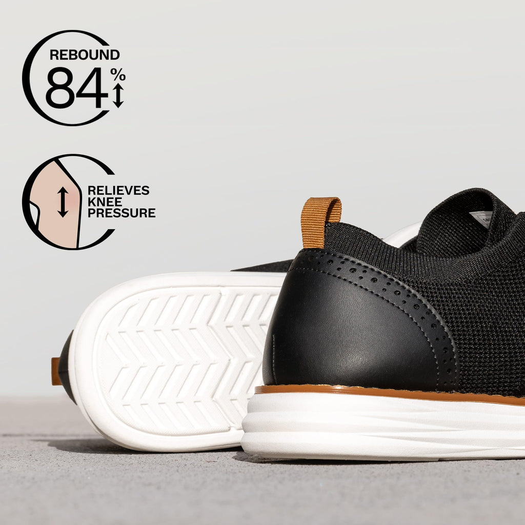 Bruno Marc Men's KnitFlex Craft Mesh Oxfords Sneakers Casual Dress Lace-Up Lightweight Walking Shoes,Size 13,6-Black,SBOX2406M