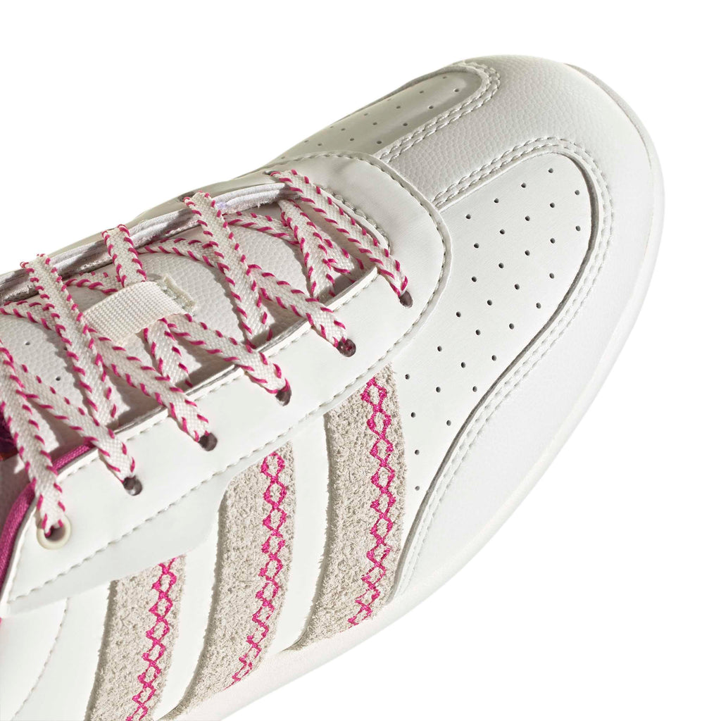 adidas Women's Barreda Low, Off White/Off White/Bahia Magenta, 7