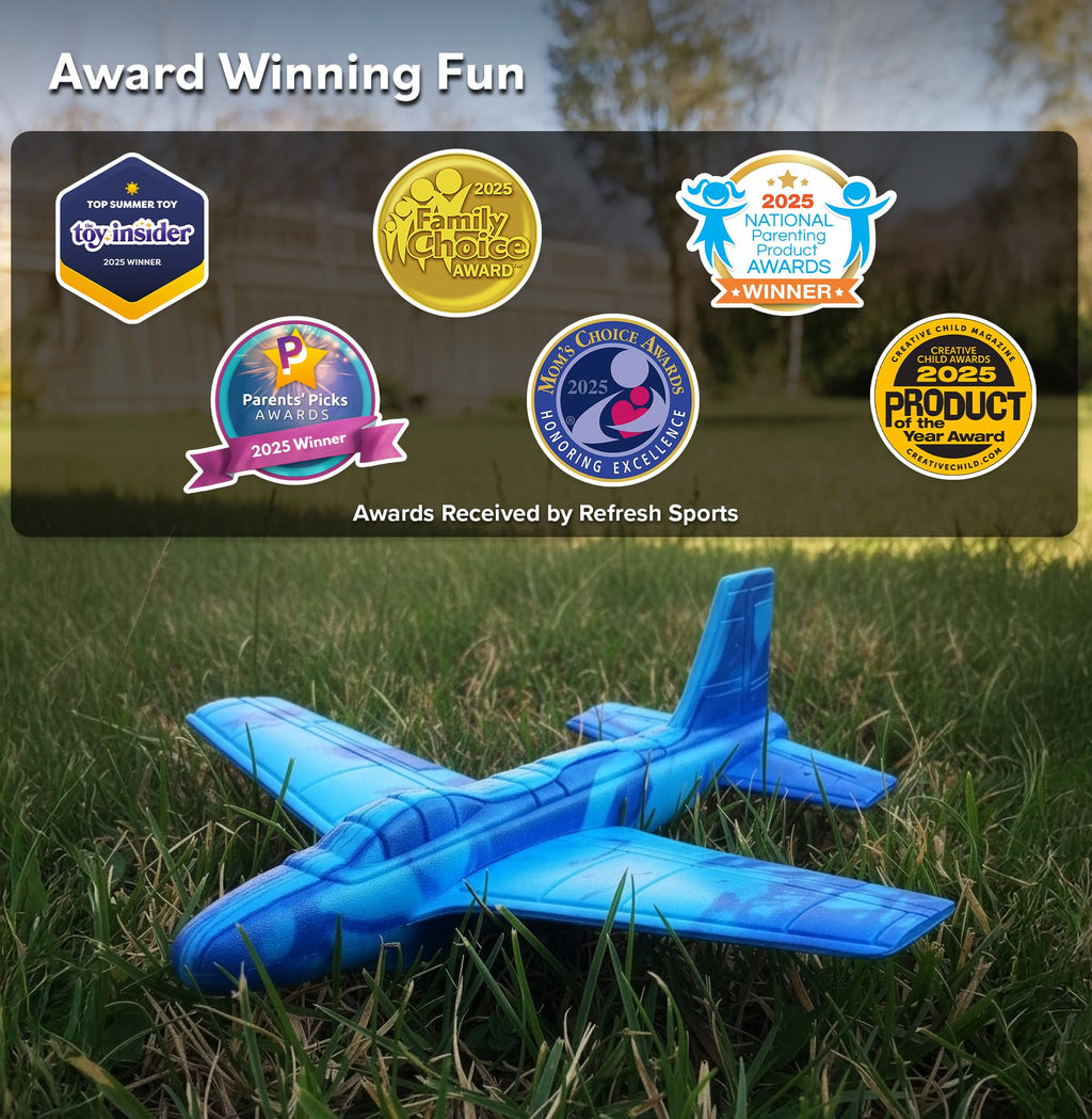 Foam Airplanes for Kids - Best Girl Toys Age 4 & Up - Engaging Toy for 7 Year Old Girl Birthday Gifts - Easter Stuffers for Girls All Ages - Fun Sports Toy & Party Favors & Outdoor Toys Age 6-8+