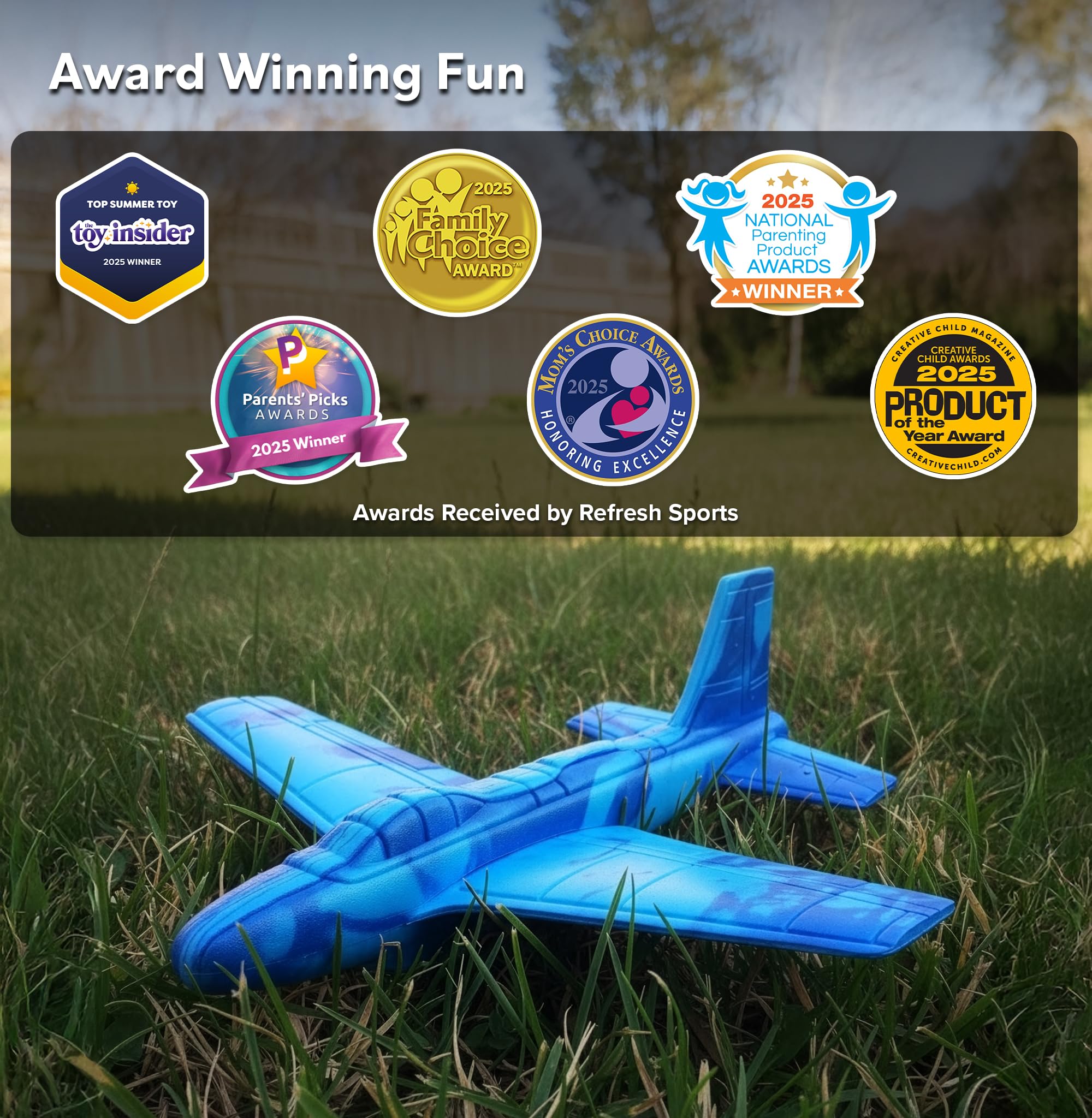Foam Airplanes for Kids - Best Girl Toys Age 4 & Up - Engaging Toy for 7 Year Old Girl Birthday Gifts - Easter Stuffers for Girls All Ages - Fun Sports Toy & Party Favors & Outdoor Toys Age 6-8+