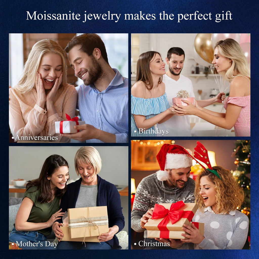 Moissanite Heart Pendant Necklaces for Women, 1-3 Carat Moissanite 925 Sterling Silver Necklace,Engraved 'I LOVE YOU' Gift for Wife Mom ,Ideal Anniversary Birthday Christmas Valentine Engagements Mothers Day Jewelry Gifts for Mom Wife Girlfriend Daughter
