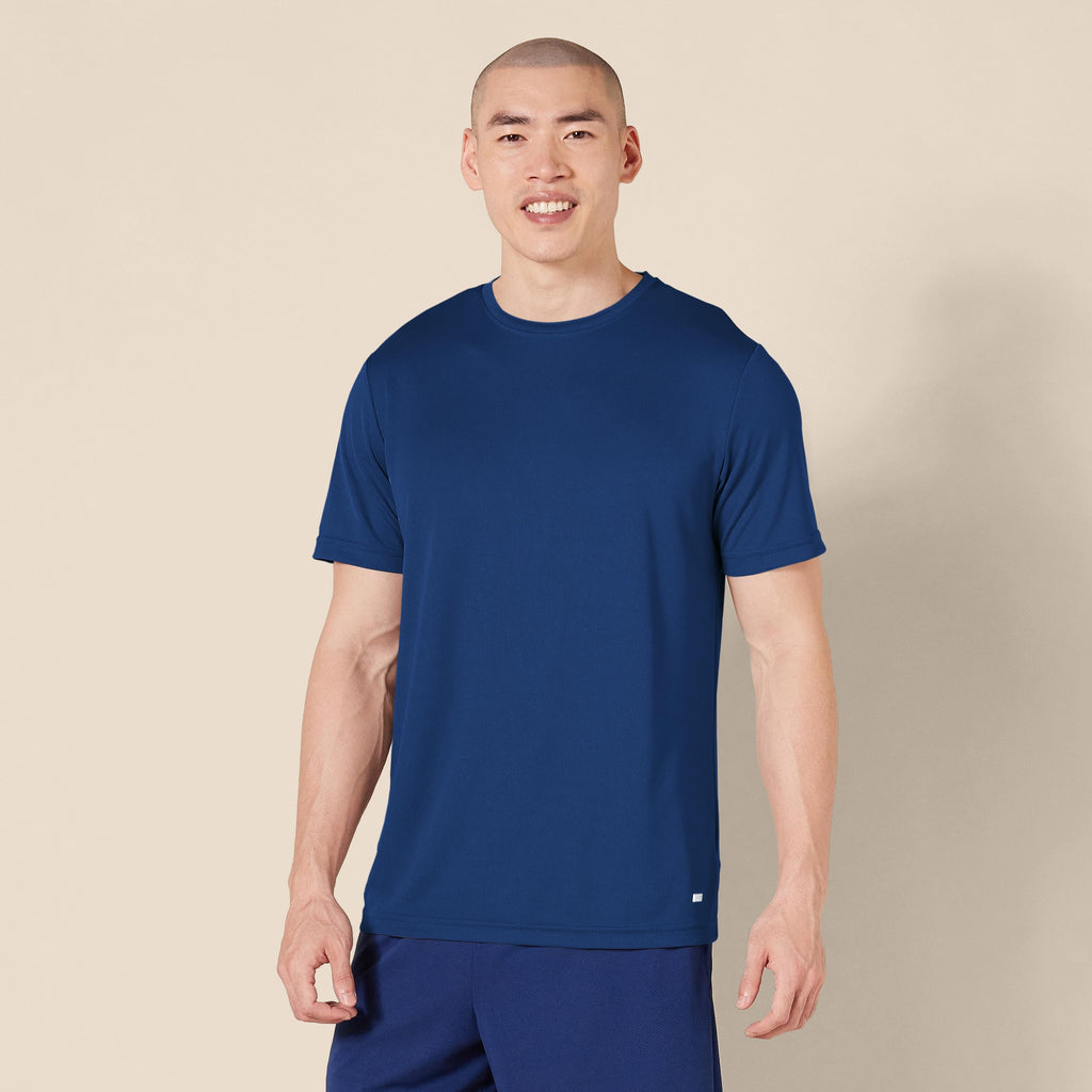 Amazon Essentials Men's Performance Tech Workout T-Shirts, Pack of 2, Navy/Red, XX-Large