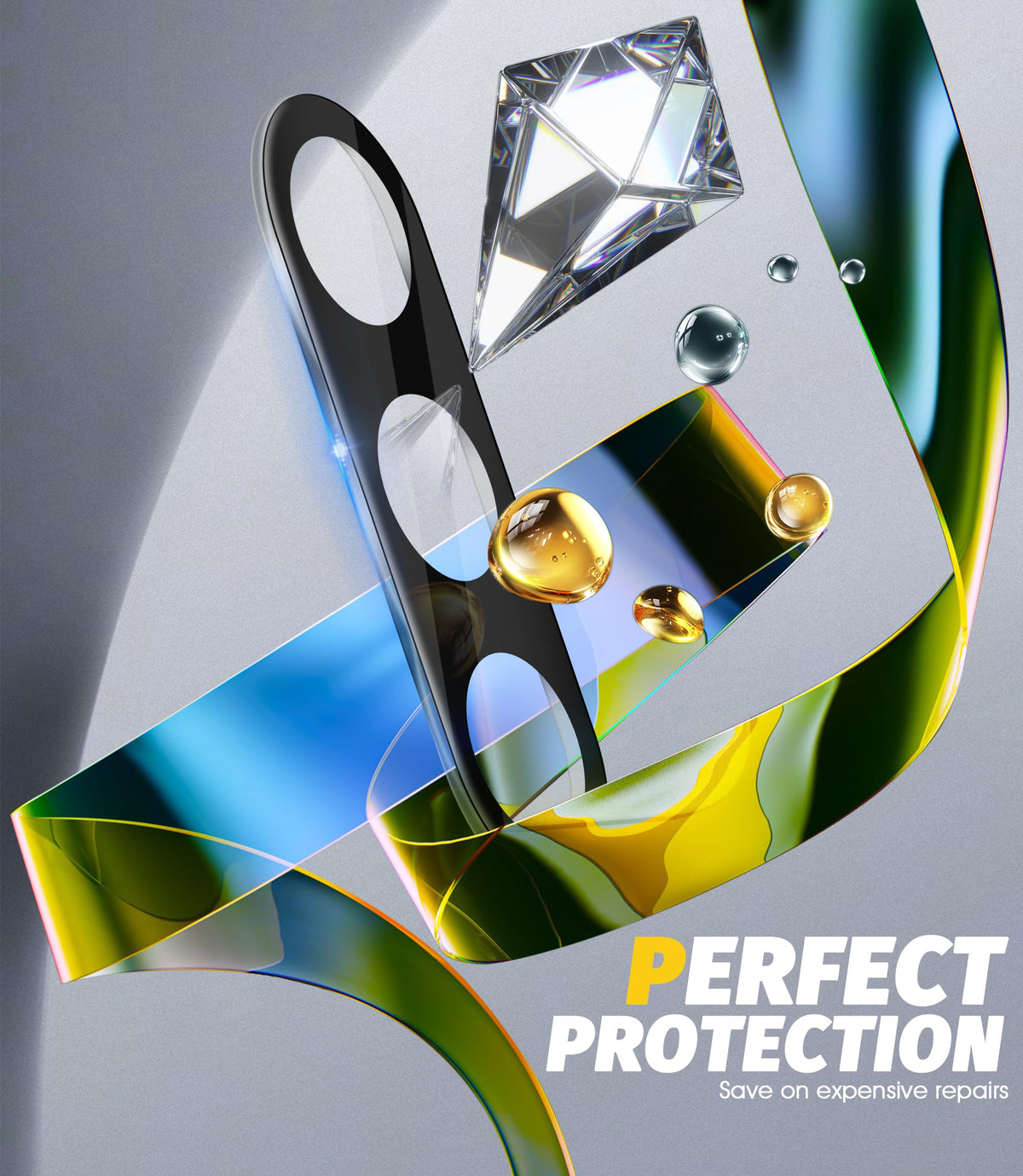 (3 Pack) Orzero Camera Lens Protector Compatible for Samsung Galaxy Z Fold 8 Ultra/Fold 7, Protector de Cámera Tempered Glass 9H Precise Camera Cutouts Anti-Scratch Does Not Affect Night Shots and Flash