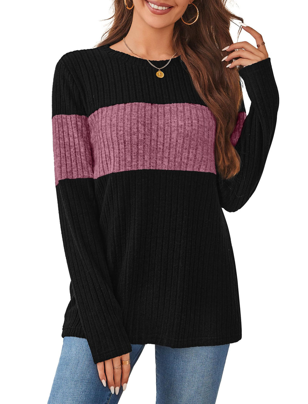 Womens Blouses Dressy Casual Sweaters Long Sleeve Formal Tops Date Night Outfit for Women Old Money Clothes Work Shirts Purple S