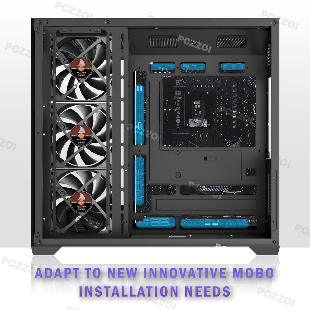 KEDIERS PC CASE ATX 4 Fans Pre-Installed, Type-C Mid Tower Computer Case with Full-View Dual Tempered Glass, Gaming PC Case,Black,K4