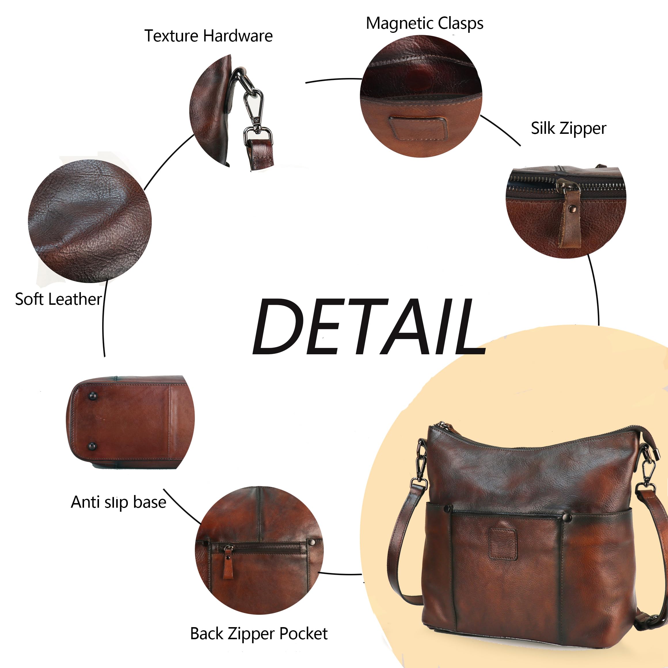 Hobo Bag for Women Crossbody Bag Purse and Handbag Leather Shouler Bags