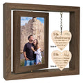 EYITUPC 5 Year Anniversary Picture Frame Gifts for Girlfriend Boyfriend Her Him, Wood 5th Wedding Anniversary Photo Frame for Wife Men Husband, Display 2 4x6 Inch