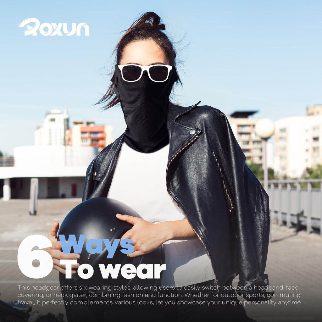 ROXUN Ski Mask Balaclava Shiesty, Motorcycle Winter Windproof Warmth UV Protector for Men/Women Black
