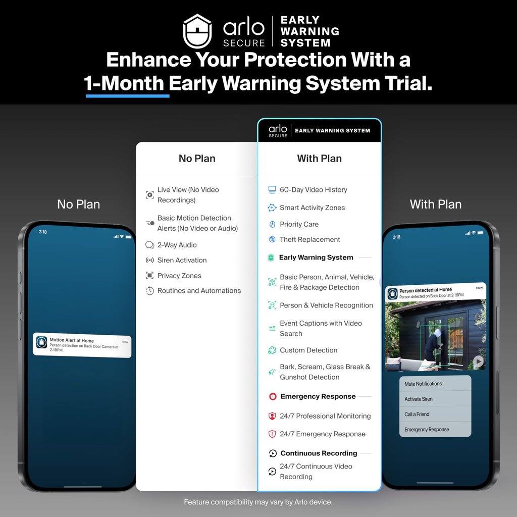 Arlo Video Doorbell 2K (2nd Gen, Latest Release), Wireless or Wired, Package Detection, Person & Vehicle Recognition, 1-Month Secure Plan, 2-Way Audio, Night Vision, Head to Toe Video View