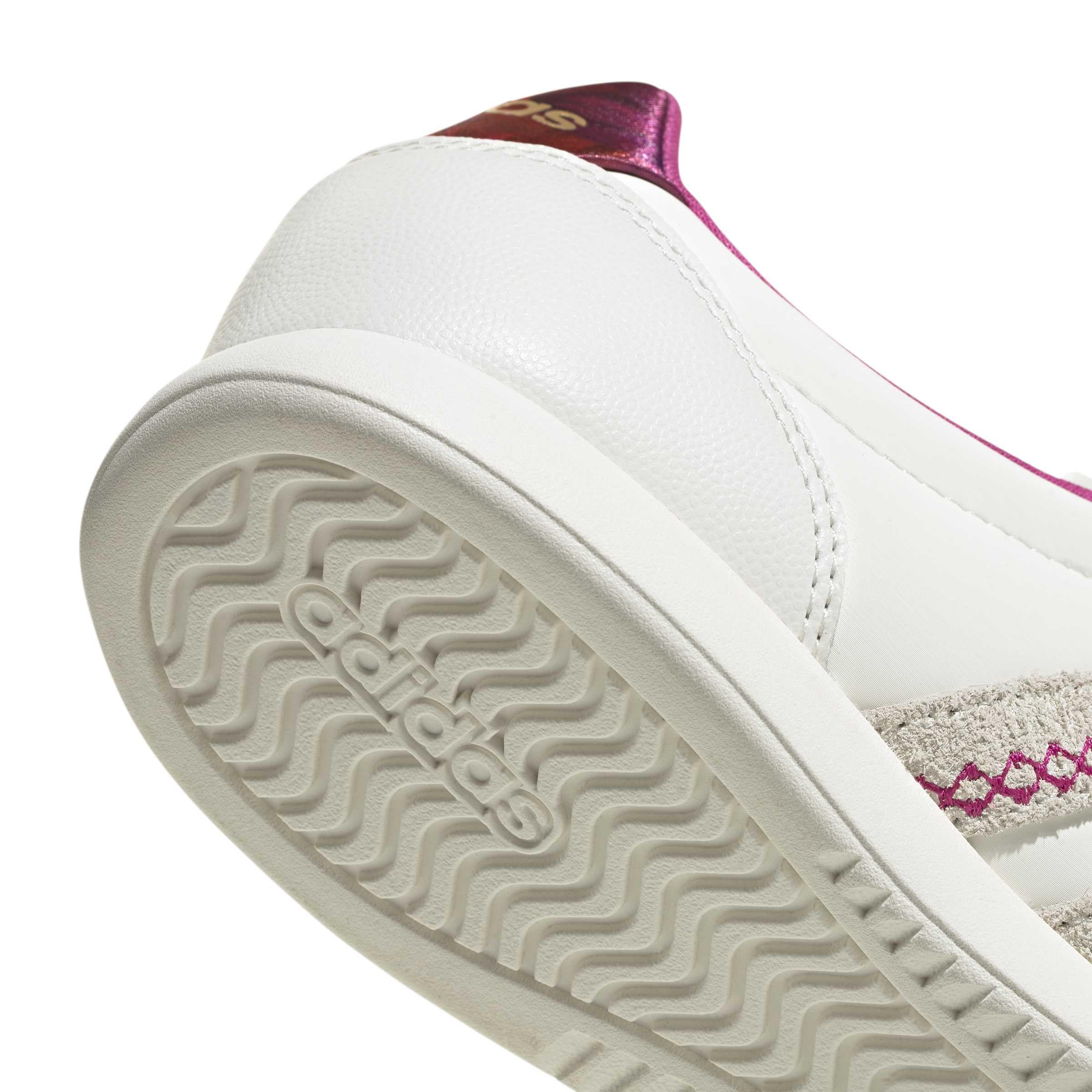 adidas Women's Barreda Low, Off White/Off White/Bahia Magenta, 7