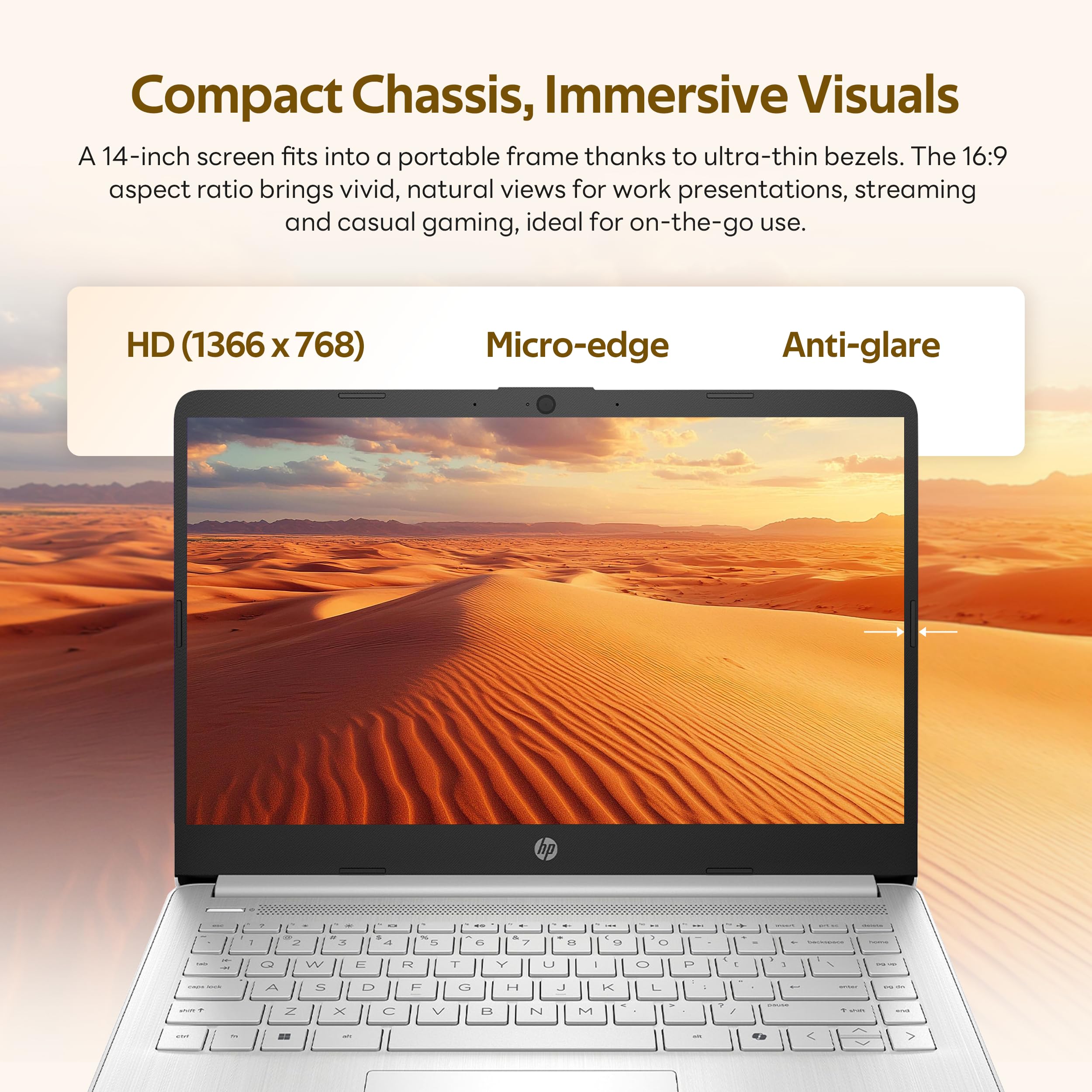 HP Flagship 14" HD Student&Business Laptop with AI Copilot, 13th Gen Intel 4-Core, 4GB RAM, 1.12TB Storage (128GB UFS + 1TB Docking Station), 1 Year Office 365, Wi-Fi 6, Win 11 S, Natural Silver