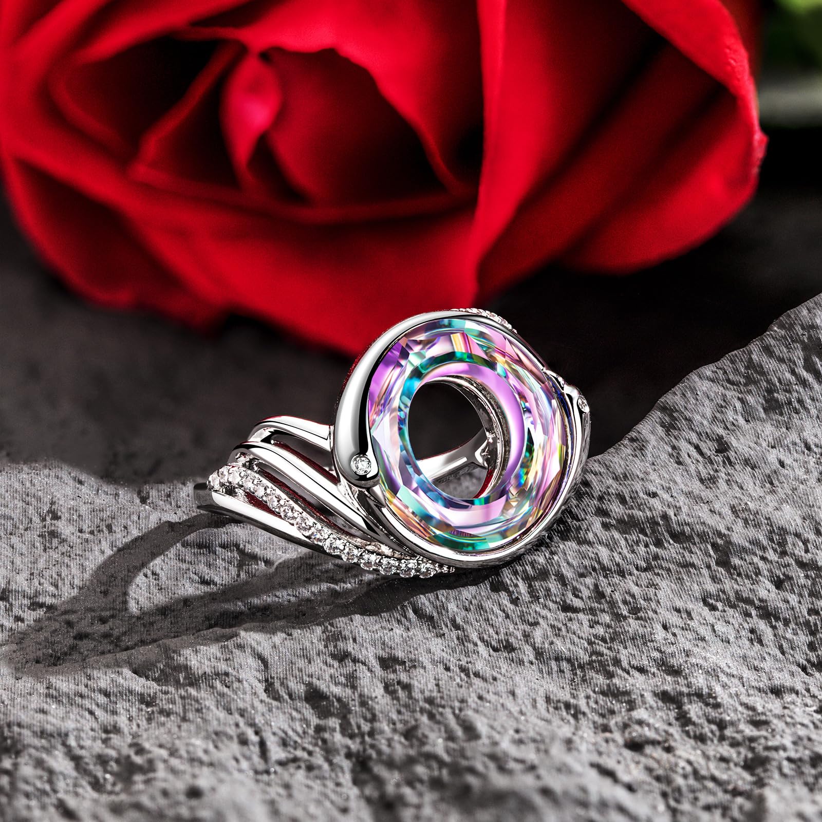 Kate Lynn Phoenix Rings for Women Adjustable Rings Crystal Jewelry, Birthday Gifts for Women Christmas Mothers Day Gifts for Mom Grandma Wife, Rise from the Ashes Jewelry