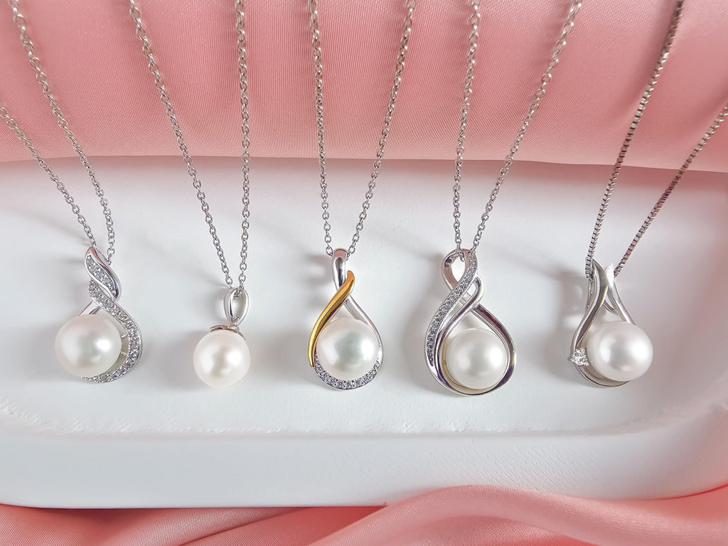 Gifts For Wife Wedding Anniversary - Mothers day gifts - AAA+ Real Pearl Necklaces For Women (18k Gold Plating 925 Sterling Silver) Mothers day necklace ideas Birthday Freshwater Pearl Necklace