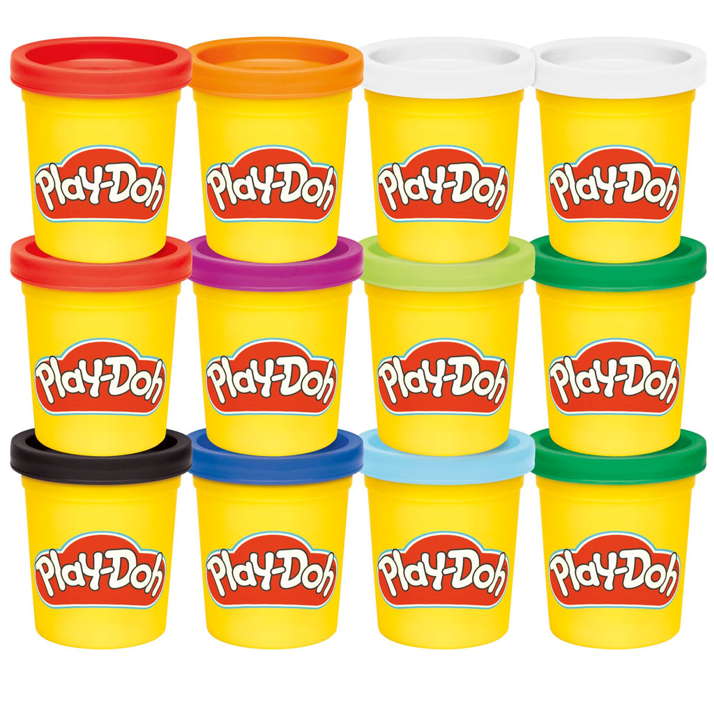 Play-Doh Jewel Colors Bulk 12-Pack of 4-Ounce Cans, Holiday Stocking Stuffers, Prizes & Party Favors, Kids Arts & Crafts, Preschool Toys, Ages 2+ (Amazon Exclusive)