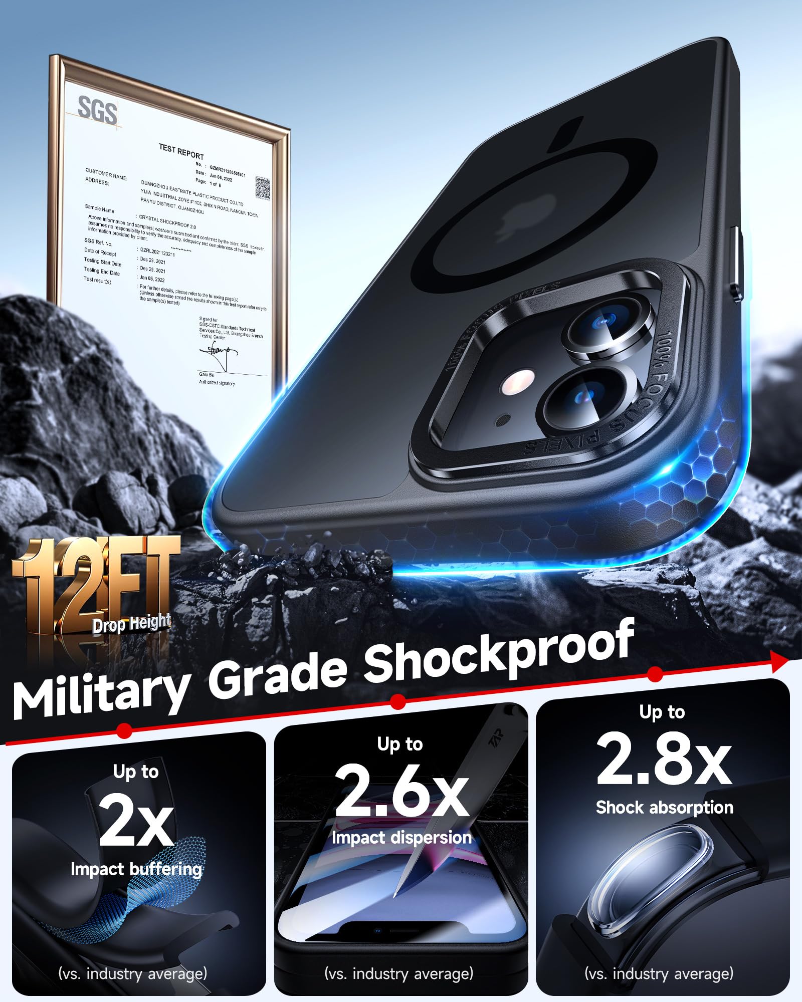 LeYi for iPhone-11 Phone Case with Screen Protector X2 + Camera Cover X2, Compatible with MagSafe Magnetic Funda para i Phone 11case Military Grade Protective Women Men Cases ipone 11, Black