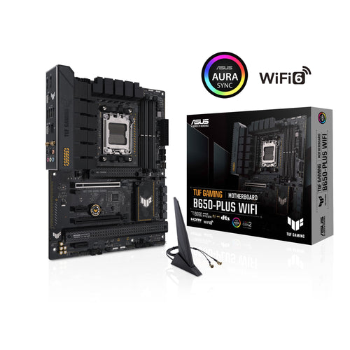 ASUS TUF Gaming B650-PLUS WiFi AMD B650 AM5 Ryzen™ Desktop 9000 8000 and 7000 ATX Motherboard, 14 Power Stages, PCIe® 5.0 M.2, DDR5 Memory, WiFi 6 and 2.5 Gb Ethernet, USB4® Support Aura Sync