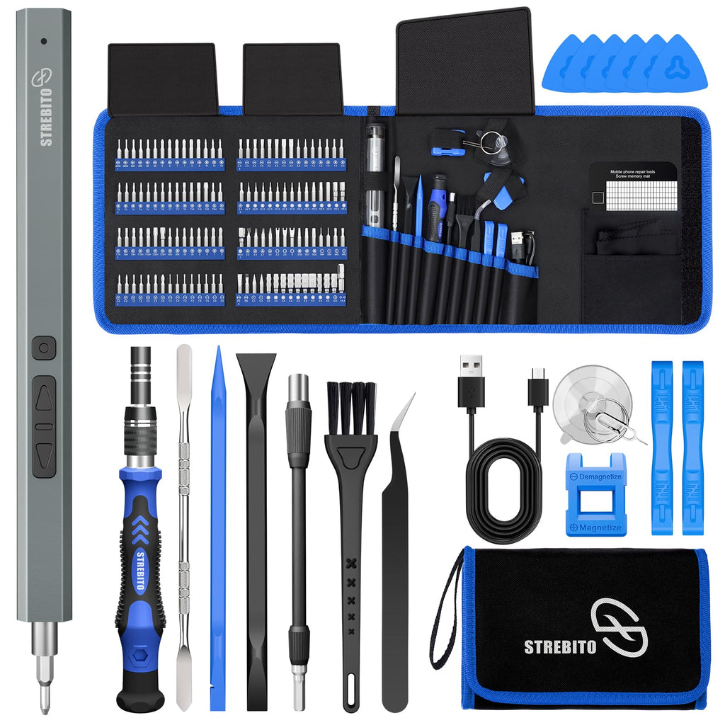 STREBITO Electric Screwdriver, 144-in-1 Precision Screwdriver Set