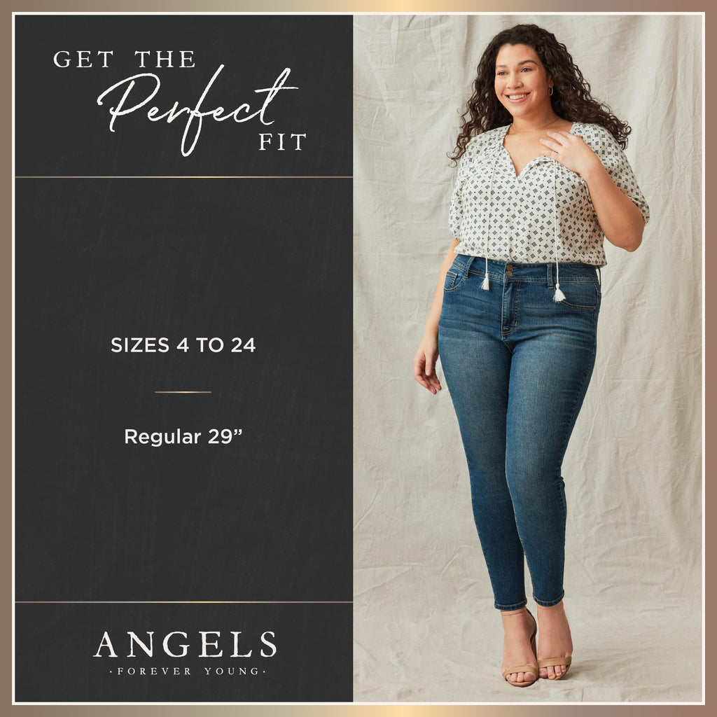 Angels Forever Young Evershape Skinny Jeans for Women - High-Rise, Figure Enhancing Stretch Denim, Berkeley, 8