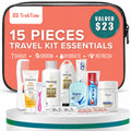 TrekTote 15 Piece Set Women’s Travel & Hygiene Kit with Clear Toiletry Bag, Personal Care Essentials, Single Kit or Bulk Case Packs, TSA Approved Toiletry Kit for Travel, Vacation, Everyday Essentials