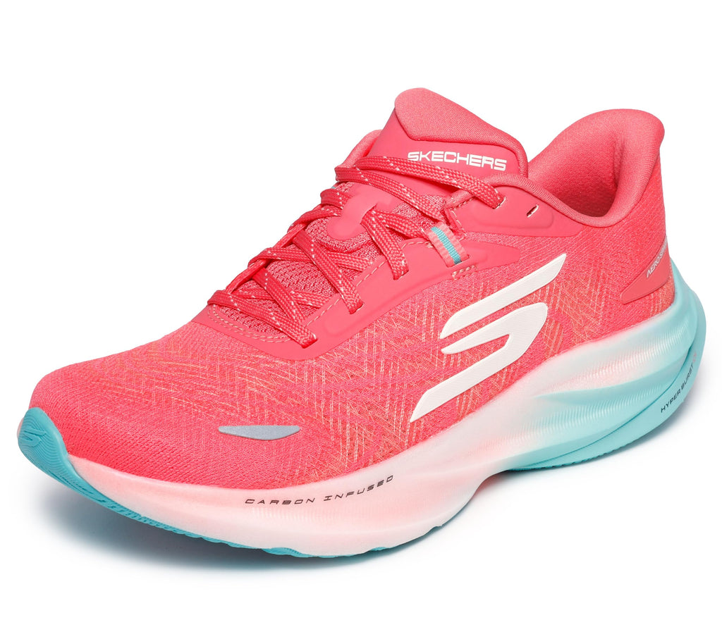 Skechers Women's Aero Spark Running Shoe, Coral, 8.5
