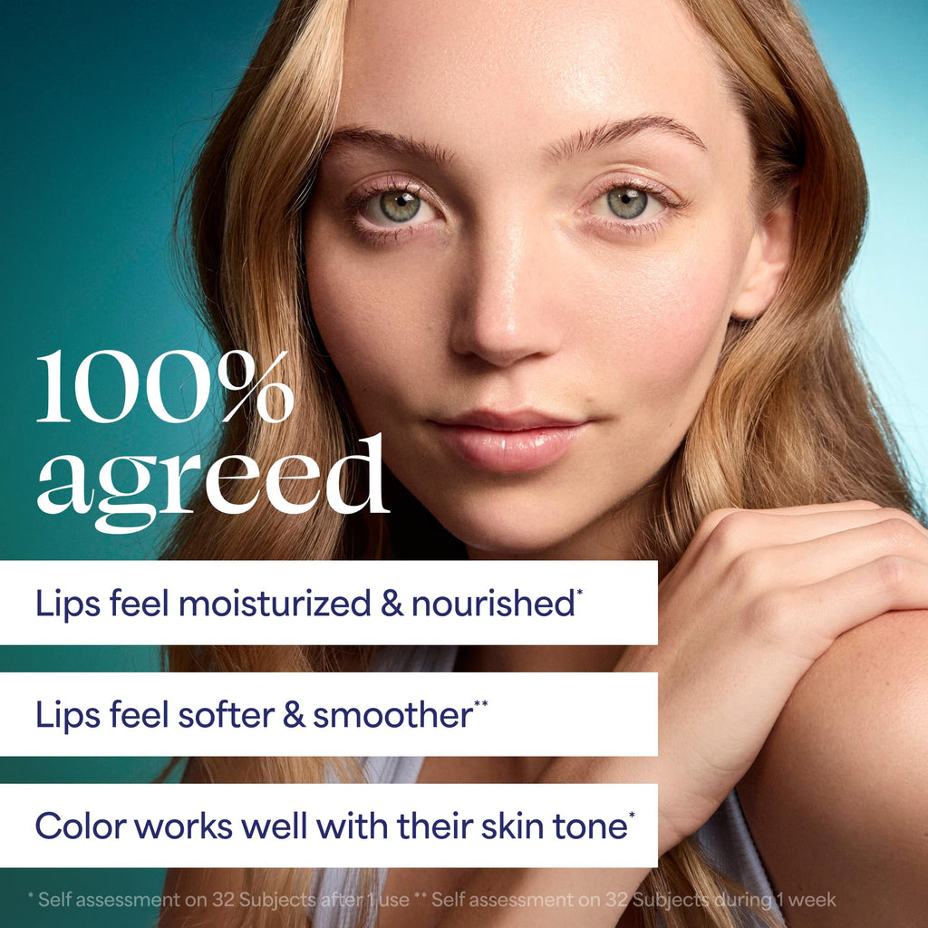 TULA Skin Care Rose Glow + Get It Lip Balm - Hydrating Peptide Lip Treatment with Hyaluronic Acid & Vitamin E, 0.28 oz., Rosy Tint
