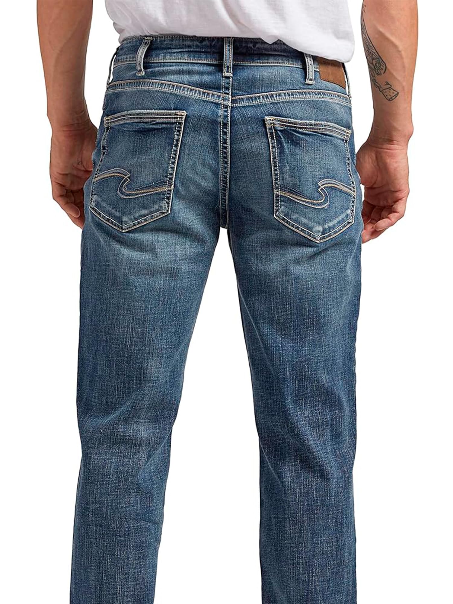 Silver Jeans Co. Men's Grayson Classic Fit Straight Leg Jeans, Dark Wash SDK312, 40W x 32L