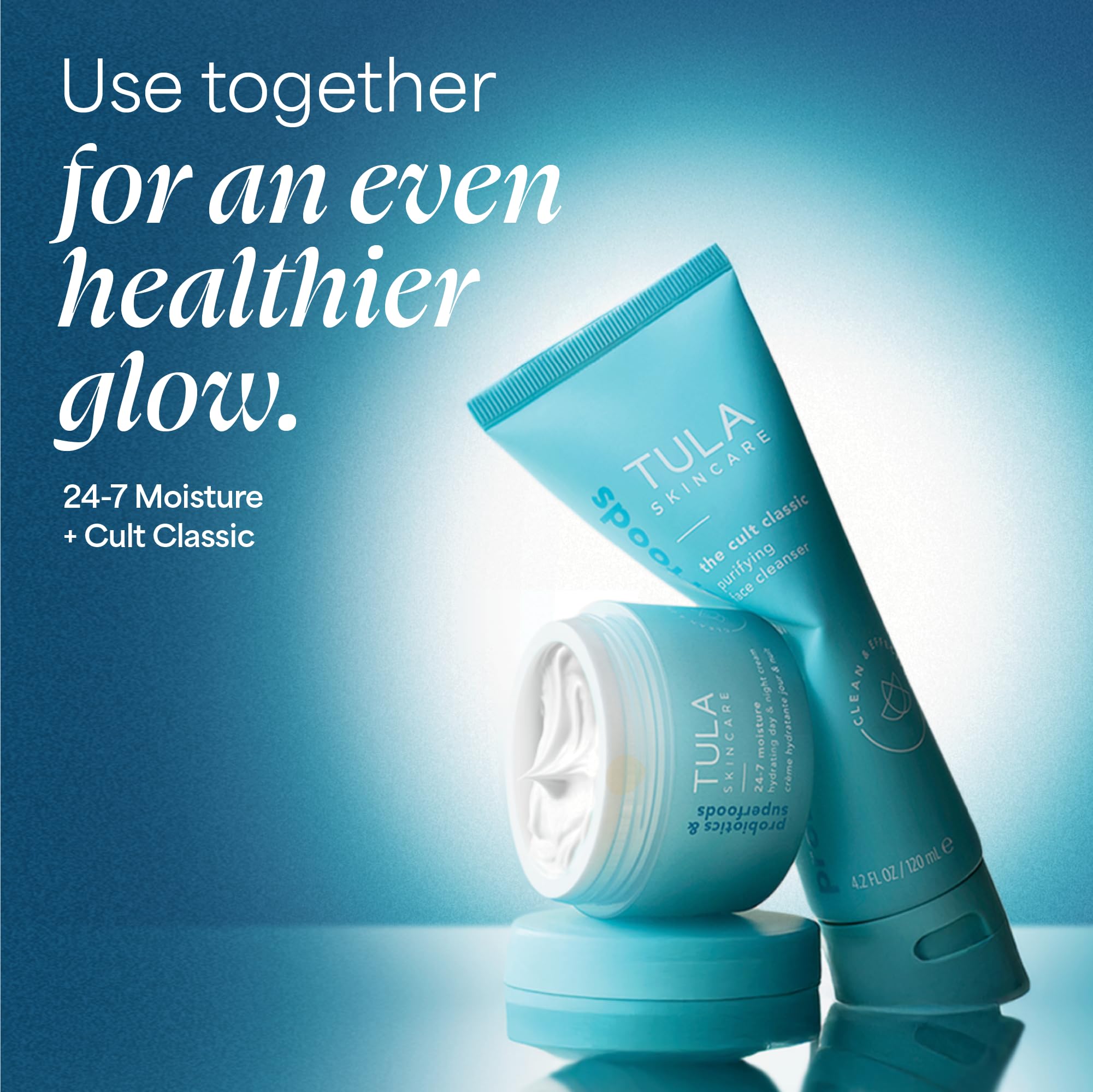 TULA Skin Care 24-7 Hydrating Day & Night Cream - Supersize, Anti-Aging Moisturizer for Face, Contains Watermelon & Blueberry Extract, 3.4 oz.