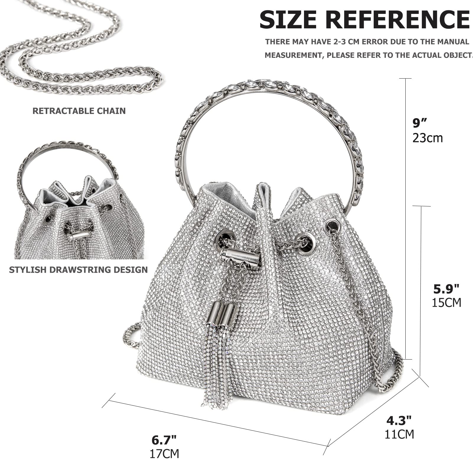 Sweetovo Bling Glitter Purses for Women Fashion Handbags Crossbody Bags Evening Luxury Bags for Party Prom