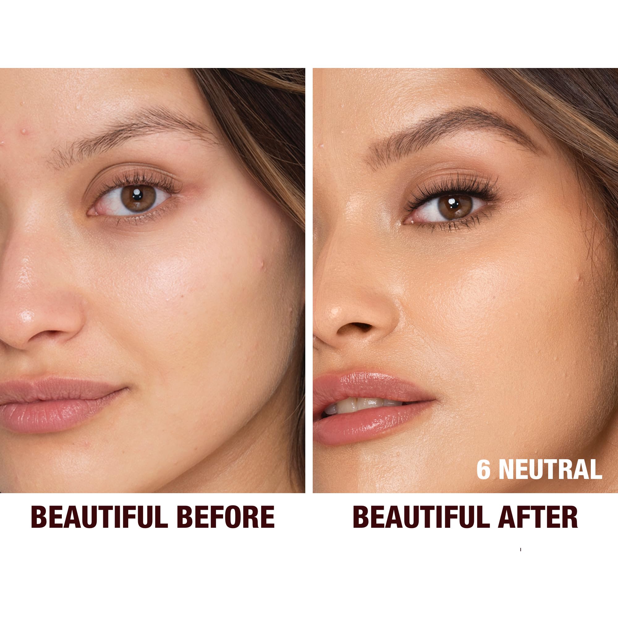 Charlotte Tilbury Beautiful Skin Medium Coverage Hydrating Foundation - Buildable Liquid Makeup for Instant Glow, Plumping Hydration & Lasting Skincare Benefits - 6 Neutral