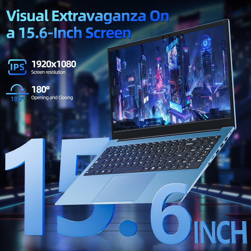 SGIN 15.6 Inch Laptop Computer, Windows 11 Laptops 16GB RAM 1024GB SSD, Celeron N5100, Office 365, IPS FHD, WiFi 6, 53.2WH Battery, 180° Viewing, HDMI, Cooling Fan, for Business and Students