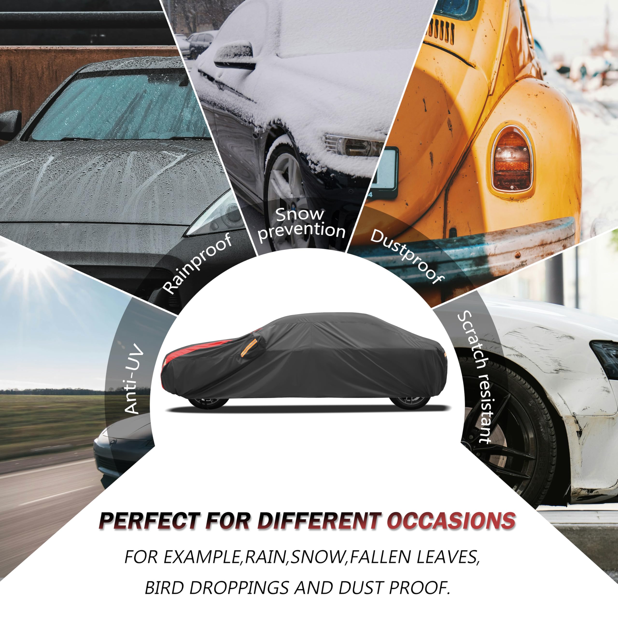 MBLCOOVERS Car Cover Outdoor Automobiles Waterproof All Weater Truck Cover for Tacoma, Tundra, Titan, F-150, RAM 1500, Silverado 1500, Sierra 1500 etc. Length: Up to 230 inches.