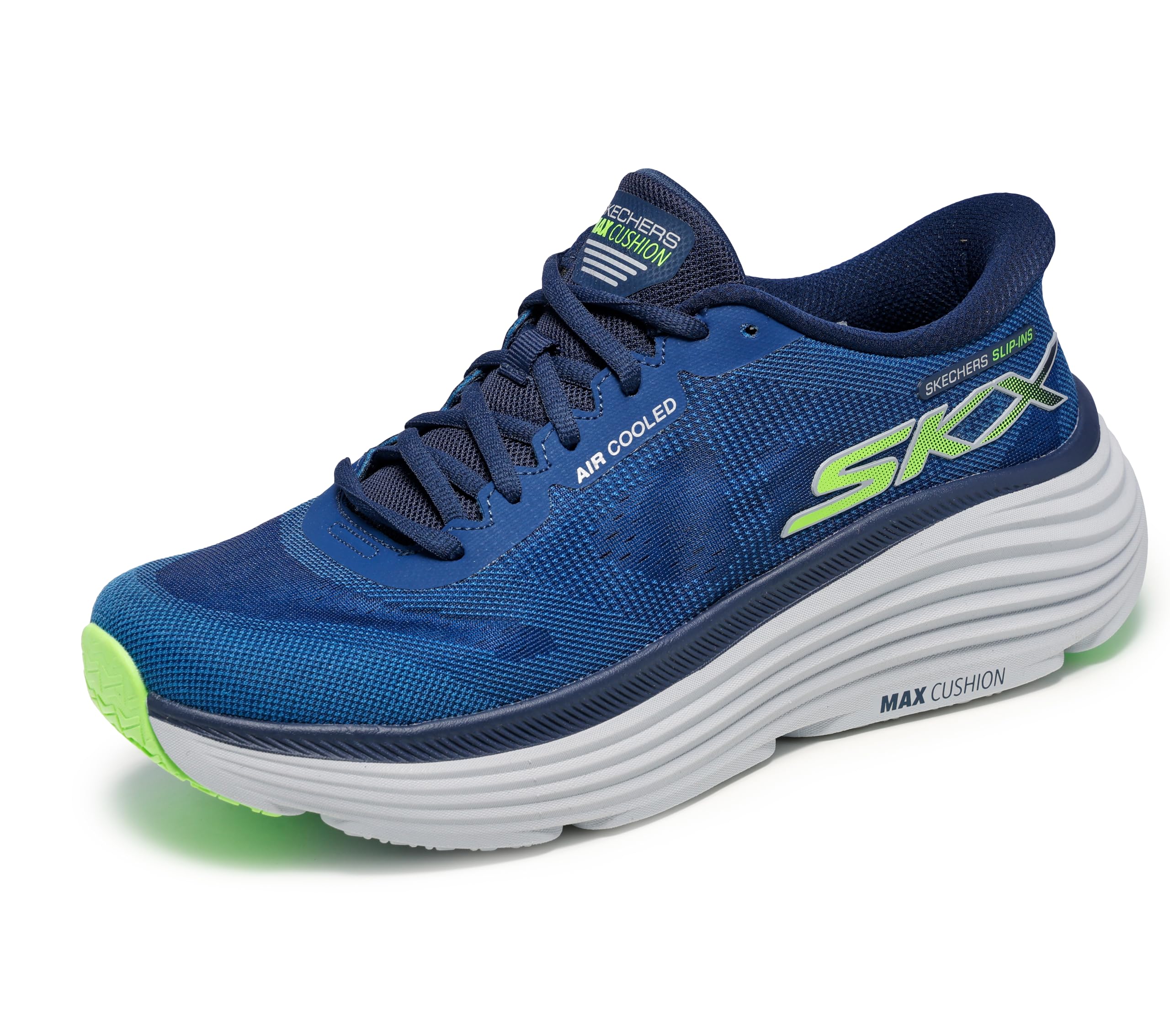 Skechers Men's Hands Free Slip-ins Max Cushioning Endeavour - Exciton Sneaker, Navy, 10.5
