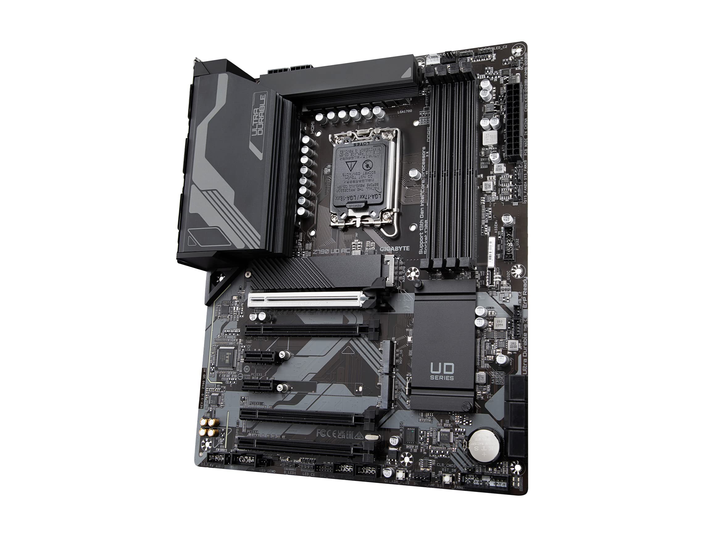 GIGABYTE Z790 UD AC LGA 1700 ATX Motherboard, Support Intel Core 14th/13th/12th Gen, DDR5, 16+1+1 Power Phase, 3X M.2, PCIe 5.0, USB-C 3.2, Dual Band WiFi, 2.5GbE, EZ-Latch, Q-Flash, RGB Fusion