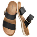 Littleplum Women Slides Sandals Arch Support Open Toe Slip on Sandals Soft Cushion Slippers Comfy Casual Summer Shoes for Walking Beach Travel Black Size 9