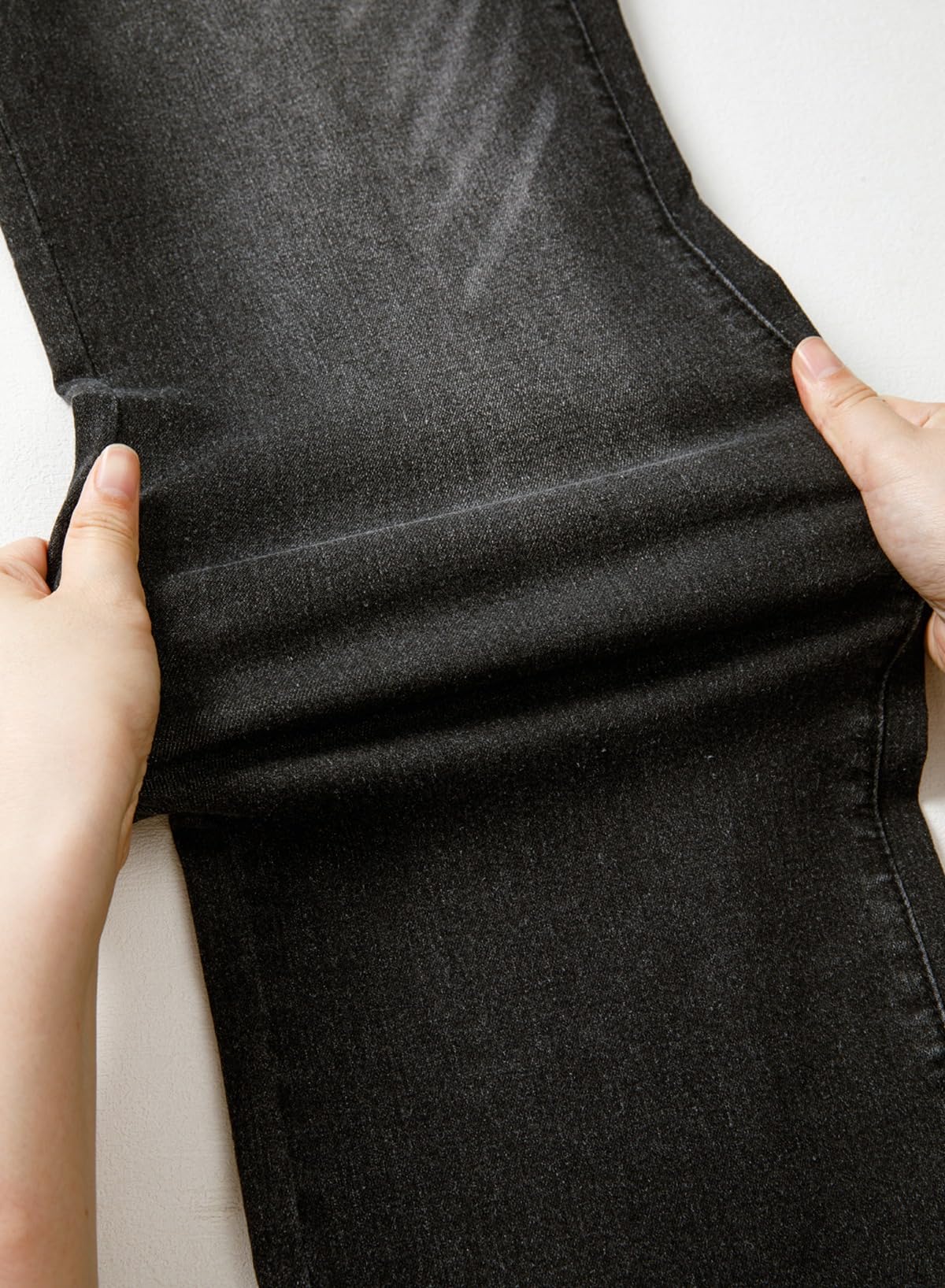 Sidefeel Women's Wide Leg Jeans Casual High Waisted Straight Zimbaplatinum Denim Pants Black Size 10