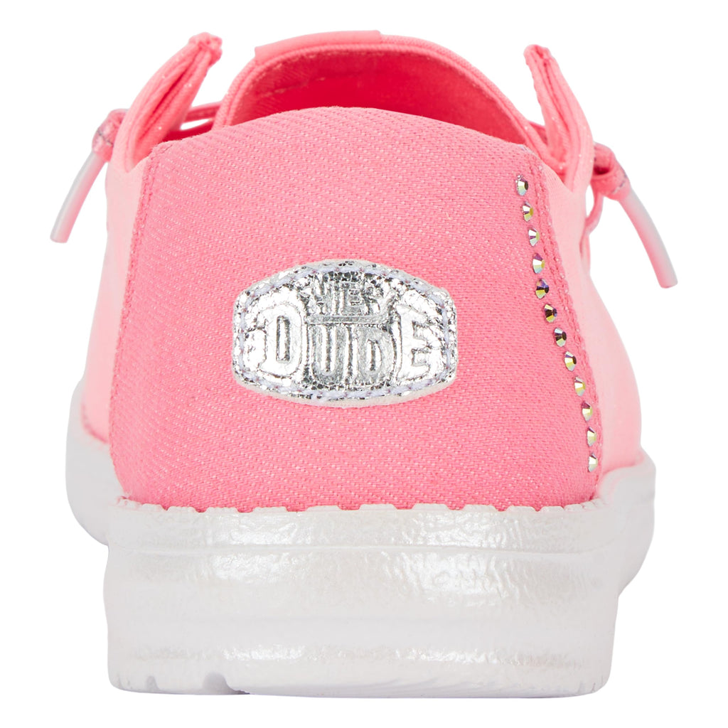 HEYDUDE Wendy Stardust Plumeria Pink Size 8, Women’s Shoes, Women’s Slip-on Loafers, Comfortable & Light-Weight
