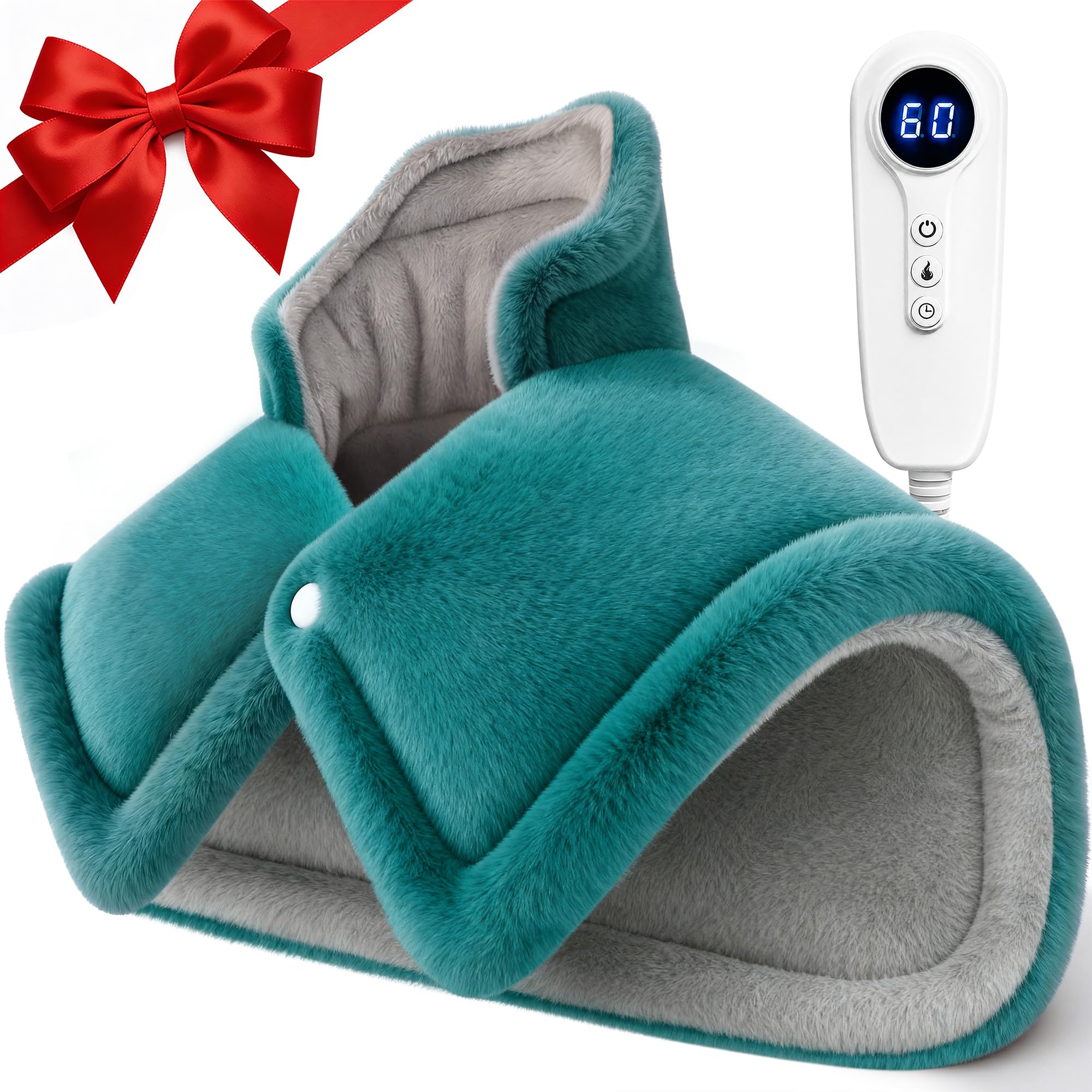 IZZUBIZ Mothers Day Gifts for Mom from Daughter Son, Neck Shoulder Heating Pad Gift for Wife, Fathers Day Dad Gifts, Electric Weighted Heat Pads for Back, Cramps and Leg, Gifts for Women Men Christmas